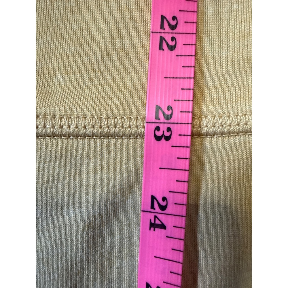 Womens Mustard Yellow V-Neck Lightweight Jersey NWOT Hoodie Kangaroo Pocket L‎ - Picture 6 of 8